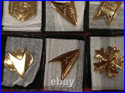 13 MIB Sterling Silver Official Star Trek Insignia ABSOLUTELY PRISTINE SET