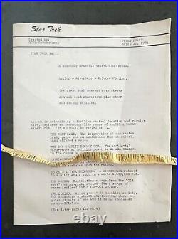 1964 Star Trek original series Gene Roddenberry First Draft TV Proposal 16-page