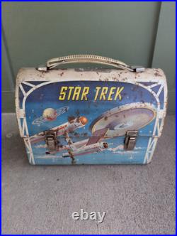 1968 Star Trek Aladdin Dome Lunchbox, No Thermos Rust As Is