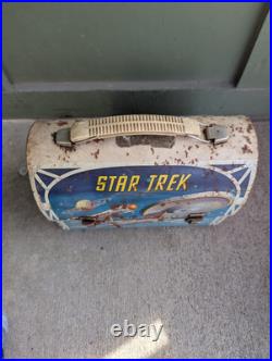 1968 Star Trek Aladdin Dome Lunchbox, No Thermos Rust As Is