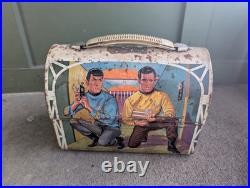 1968 Star Trek Aladdin Dome Lunchbox, No Thermos Rust As Is