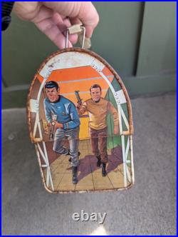 1968 Star Trek Aladdin Dome Lunchbox, No Thermos Rust As Is