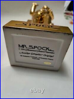 1979 Star Trek The Motion Picture Gold color SPOCK Decanter by GRENADIER