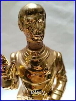 1979 Star Trek The Motion Picture Gold color SPOCK Decanter by GRENADIER