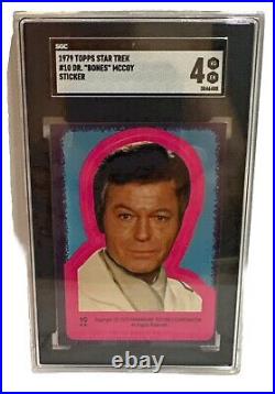 1979 Star Trek the movie stickers McCoy, Spock Kirk all graded SGS