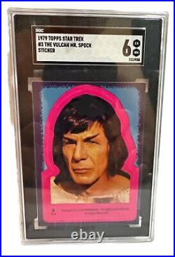 1979 Star Trek the movie stickers McCoy, Spock Kirk all graded SGS