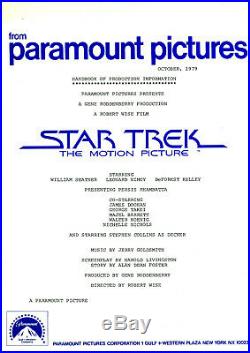 1979s STAR TREK THE MOTION PICTURE rare original press kit with8x10's & slides