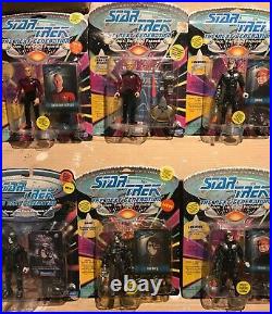 1993-94 Playmates Star Trek The Next Generation Lot of 8 Different Men Figures