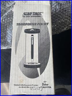 1994 Star Trek The Next Generation Transporter Fisher Space Pen Set Vintage