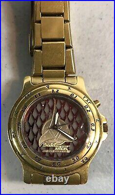 1996 New FOSSIL 935/1000 Vintage Gold STAR TREK KLINGON Limited Edition Watch