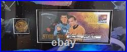 1st Issue Star Trek Postmark Gallery Stamp Leonard Nimoy William Shatner Signed