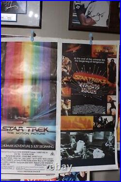 2 Star Trek 14x36 Insert Movie Posters The Motion Picture & Wrath Of Kahn