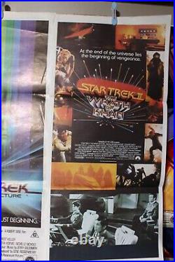 2 Star Trek 14x36 Insert Movie Posters The Motion Picture & Wrath Of Kahn