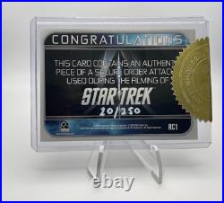 2009 STAR TREK MOVIE Trading Card #RC1 SECURE ORDER ATTACHE RELIC 20/250