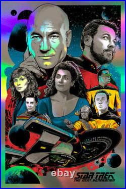 2019 Star Trek The Next Generation Foil Fine Art Print Movie Poster Mondo #/50sn