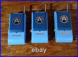 3 Paramount Pictures 1974 Star Trek Communicator Walkie Talkies CB Band