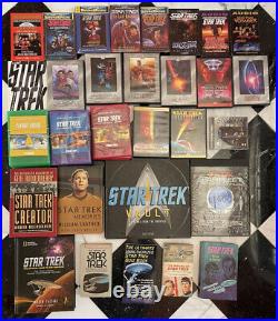 34 Vintage Star Trek Huge LOT Books DVD Shatner Nemoy OOP Cassette Rare New LOT