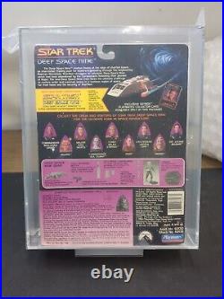 AFA GRADED 80NM -1993 Star Trek DS9 Quark Figure W Collector Card Series 1