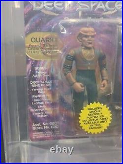 AFA GRADED 80NM -1993 Star Trek DS9 Quark Figure W Collector Card Series 1