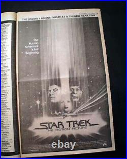 Best STAR TREK THE MOTION PICTURE Film Movie Opening Day AD 1979 L. A. Newspaper
