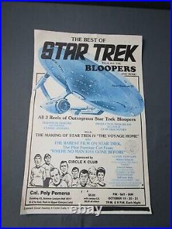Best of STAR TREK BLOOPERS POSTER 11x17 Live Event Cal Poly Pomona 1990