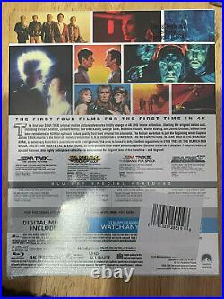 Brand New Star Trek 1-4 Movies 4k Uhd Blu Ray Boxset Region Free + Digital Codes