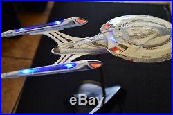 Built LED Lighted withstand Star Trek USS ENTERPRISE E Movie model First Contact