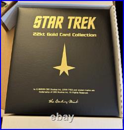 COMPLETE SET OF 60 Star Trek 22kt Gold Card Collection & Binder by Danbury Mint