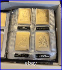 COMPLETE SET OF 60 Star Trek 22kt Gold Card Collection & Binder by Danbury Mint