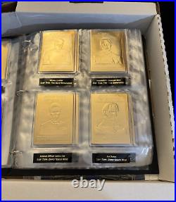 COMPLETE SET OF 60 Star Trek 22kt Gold Card Collection & Binder by Danbury Mint