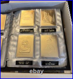 COMPLETE SET OF 60 Star Trek 22kt Gold Card Collection & Binder by Danbury Mint