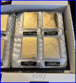 COMPLETE SET OF 60 Star Trek 22kt Gold Card Collection & Binder by Danbury Mint