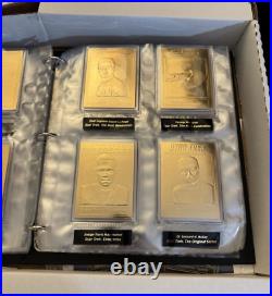 COMPLETE SET OF 60 Star Trek 22kt Gold Card Collection & Binder by Danbury Mint