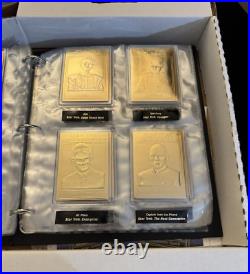 COMPLETE SET OF 60 Star Trek 22kt Gold Card Collection & Binder by Danbury Mint