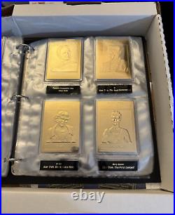 COMPLETE SET OF 60 Star Trek 22kt Gold Card Collection & Binder by Danbury Mint