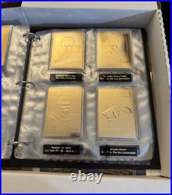 COMPLETE SET OF 60 Star Trek 22kt Gold Card Collection & Binder by Danbury Mint