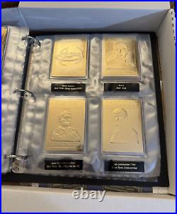 COMPLETE SET OF 60 Star Trek 22kt Gold Card Collection & Binder by Danbury Mint