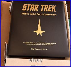 COMPLETE SET OF 60 Star Trek 22kt Gold Card Collection & Binder by Danbury Mint