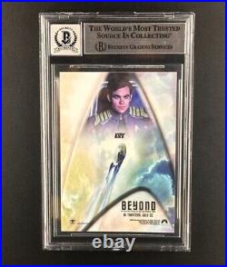 Chris Pine Signed 2016 Star Trek Beyond Capt Kirk Promo Movie Card (BAS 10)