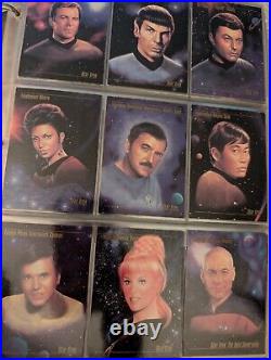 Entire collection of Star Trek cards and pogs also William shatner's autograph