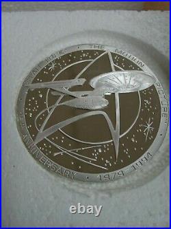 FM Star Trek Motion Picture 1994 15th Anniversary Medallion COA Sterling Silver