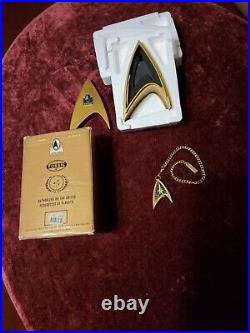 Federation Insignia Star Trek Fossil Chain Pocket Watch Limited Edition New
