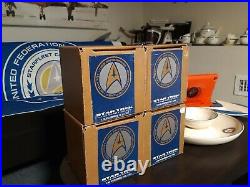 Four Star Trek Generations 1994 Pfaltzgraff Bone China Coffee Mugs Original Box