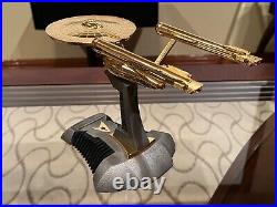 Franklin Mint Limited Edition Millennium Gold Plated Star Trek USS Enterprise