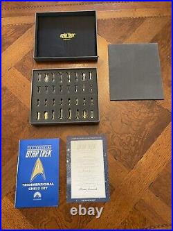 Franklin Mint Official STAR TREK Tridimensional(3D)Chess Set PIECES ONLY! C. O. A