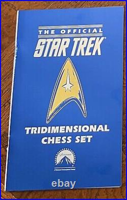 Franklin Mint Official STAR TREK Tridimensional(3D)Chess Set PIECES ONLY! C. O. A