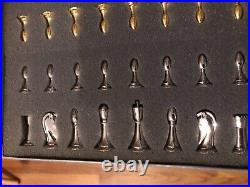 Franklin Mint Star Trek Next Generation 24ct Gold, Silver 3d Chess Set Mint