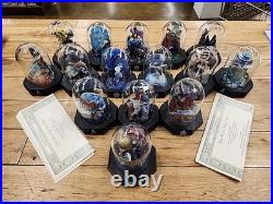 Franklin Mint Star Trek Sculptures Lot Of 15 With COA