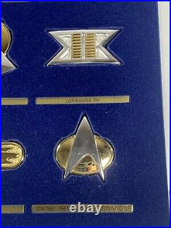 Franklin mint star trek 925 Sterling silver badges