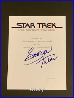 George Takei Signed Star Trek The Motion Picture Script Proof Jsa Coa